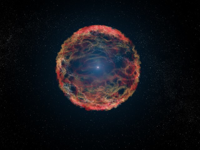Hizo explosión de la supernova Contribuir a la extinción total de la Tierra?